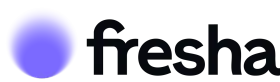Logo de Fresha con un círculo morado y el texto "fresha". Busca fresha opiniones para saber más.